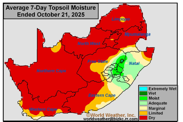 Some Rain Would be Helpful for a Timely Start of the 2025-26 Crop Season in the Western Regions of SA
